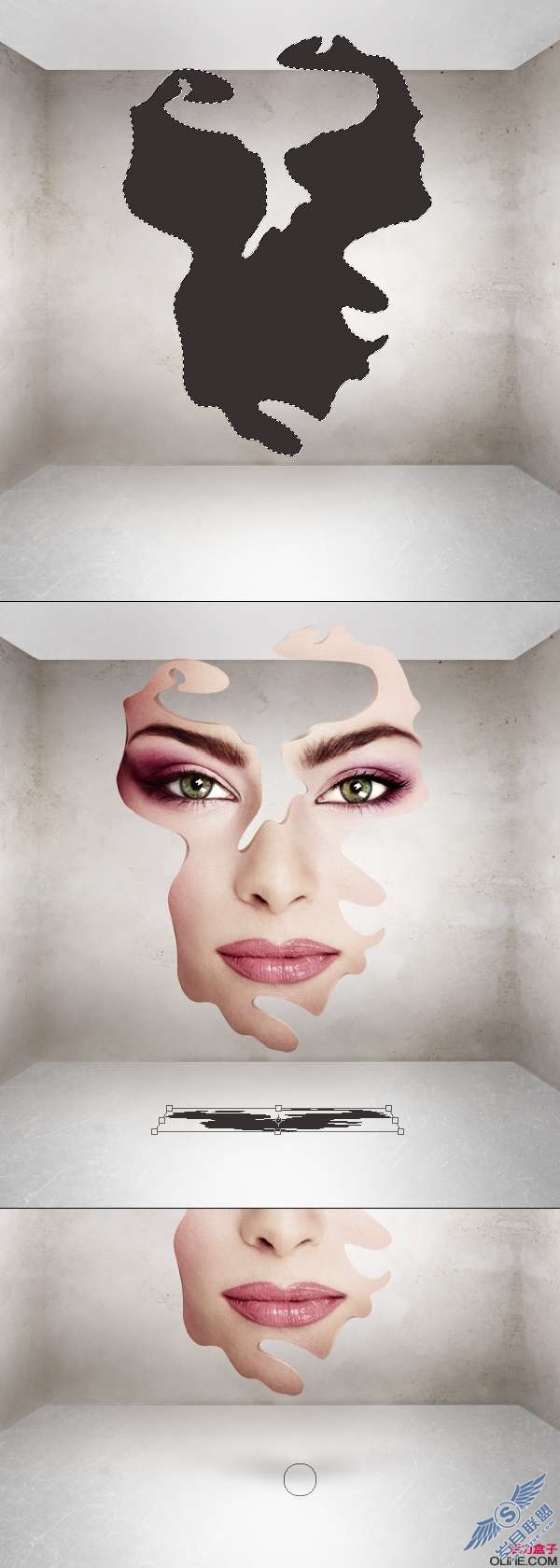 photoshop插画教程：制作抽象的脸（一）【图】_