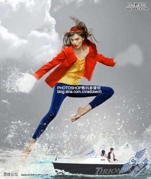 Photoshop照片处理：合成海上踏浪效果【图】_