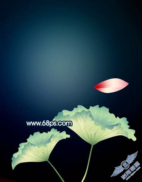Photoshop制作一张漂亮的荷花插画