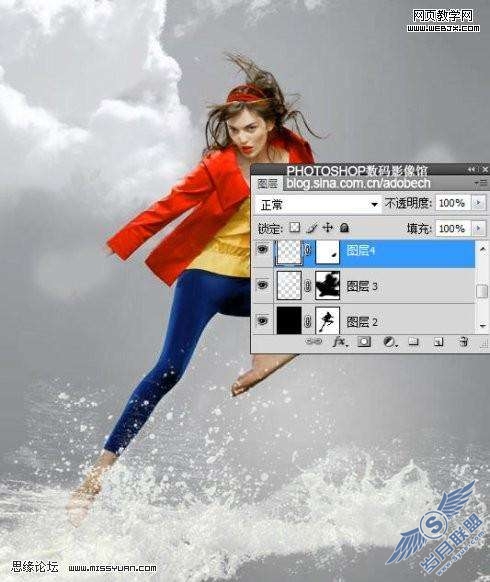 Photoshop照片处理：合成海上踏浪效果【图】_