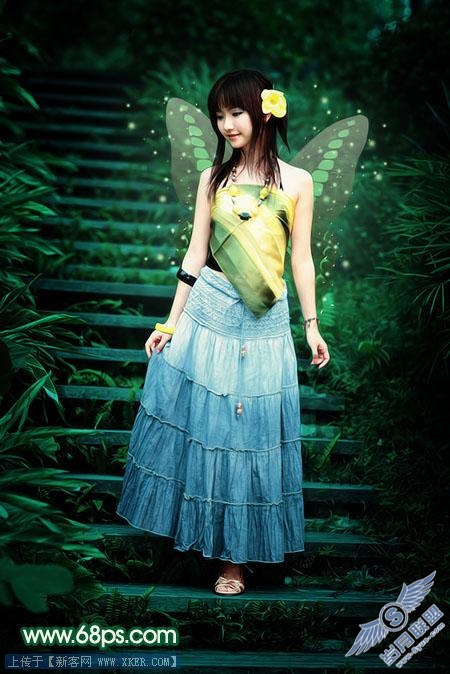 Photoshop打造一只绿色的蝴蝶精灵