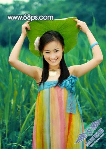 Photoshop照片处理：调出古典暗黄色外景美女照片【图】_