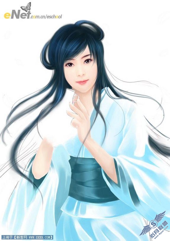 有女如莲 Photoshop手绘古典美女
