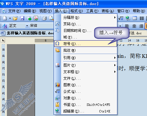 WPS文字用Kingsoft Phonetic Plain(KPP)字体输入英语音标【图】_