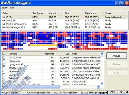 优秀磁盘整理工具之VoptXP与Defraggler