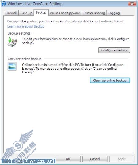 Win Live OneCare 2.0在线备份试用