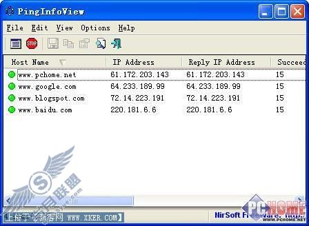 批量Ping免费小工具：PingInfoView