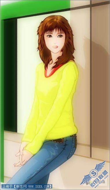 Flash绘画实例:青春靓丽美女