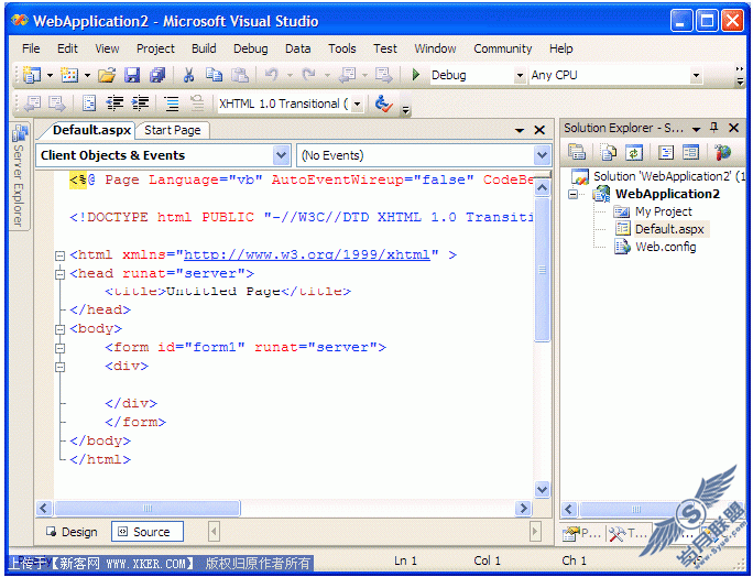 面向Visual Basic开发人员的ASP.NET 2.0简介