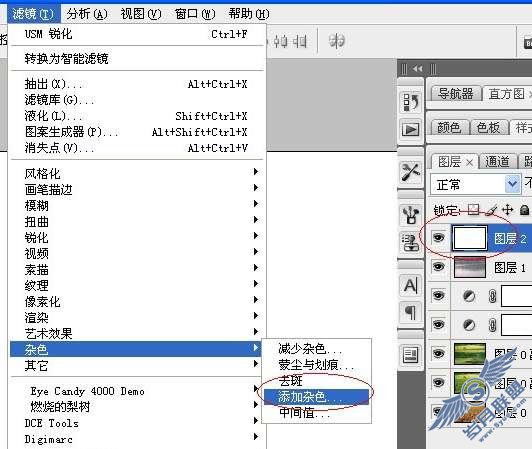 Photoshop合成江南绿意盎然的烟雨诗意图