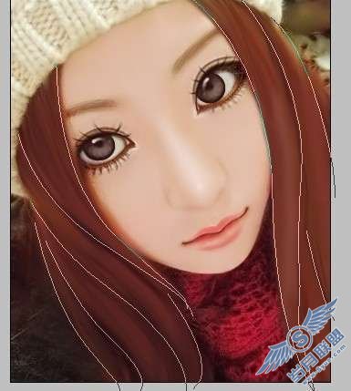 Photoshop手绘：制作MM可爱的卡通效果