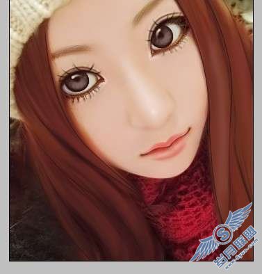 Photoshop手绘：制作MM可爱的卡通效果