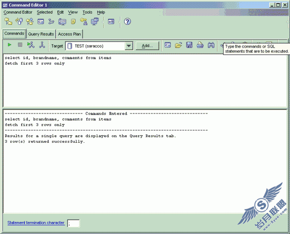 DB2 Command Editor,可以从 DB2 Control Center 启动