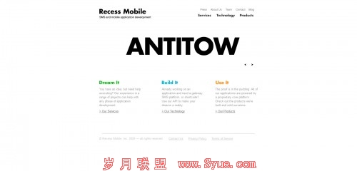 recessmobile 500x240 55 Examples of Minimalistic Web Design