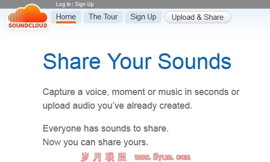 SoundCloud网站截屏