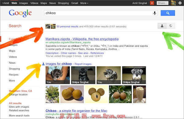 Google个性搜索