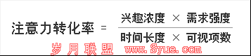注意力转化率计算公式