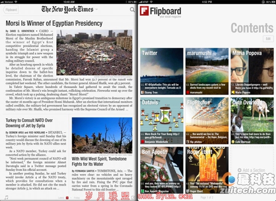 《纽约时报》与Flipboard完美牵手