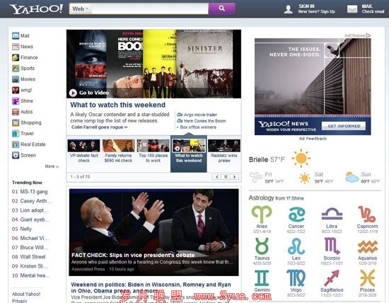 梅耶尔操刀雅虎主页改版:Yahoo!不再是紫色