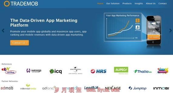 Trademob专门提供移动应用营销服务