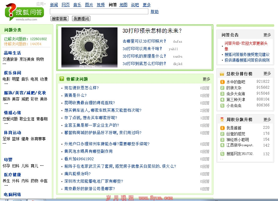 搜狐问答的专题模式非常值得360问答的借鉴