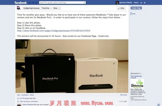 Facebook品牌面临的最大问题:非法竞赛