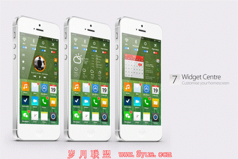 iOS 7可能长这样:告别圆角图标色彩更鲜艳