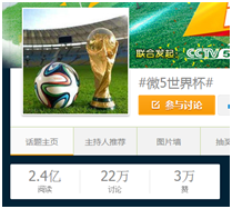 微博中“微5世界杯”话题