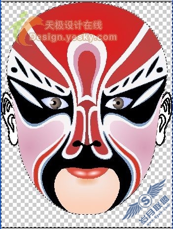 天极设计在线_Photoshop为你描绘京剧脸谱