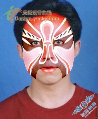 天极设计在线_Photoshop为你描绘京剧脸谱