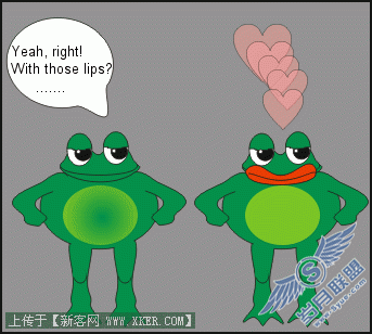 CorelDRAW绘简笔卡通动物：青蛙