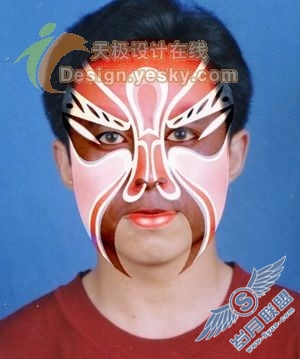 天极设计在线_Photoshop为你描绘京剧脸谱