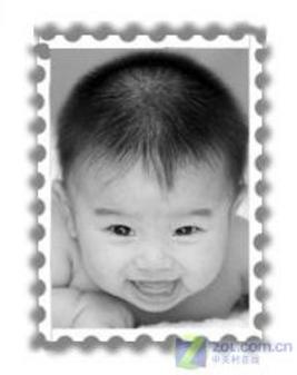 Photoshop实例:剪边效果制作照片邮票
