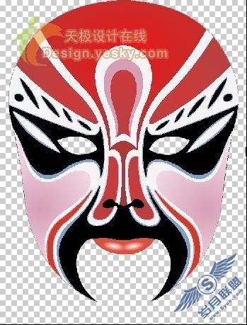 天极设计在线_Photoshop为你描绘京剧脸谱
