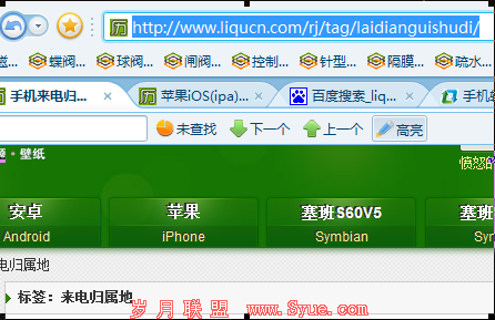 案例网站tags标签页面URL截图